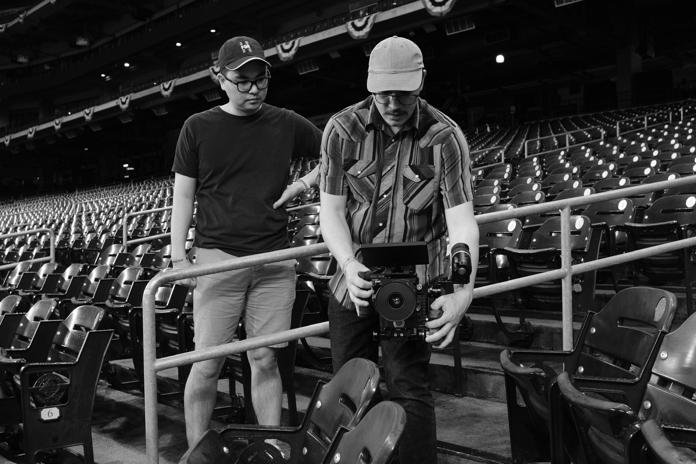 Film director Kelyn Ikegami behind the scenes of "The Streak."