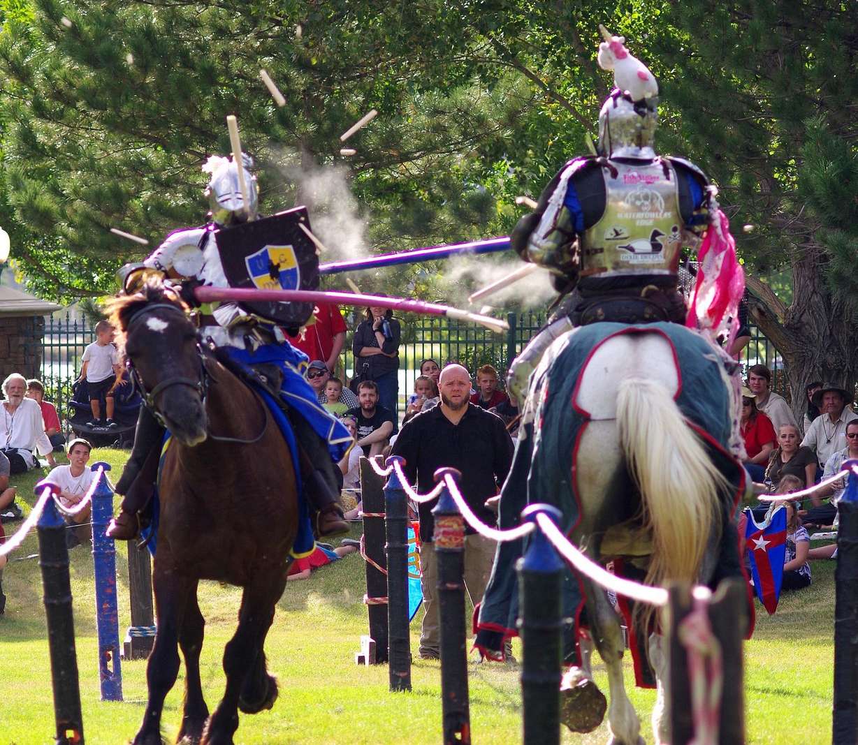 Knights joust at the Utah Renaissance Faire. The 13th annual festival will be this weekend at the Mt. Nebo Botanical Farm in Mona.
