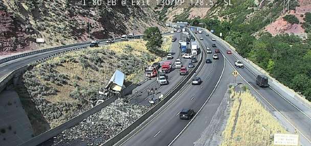 I-80 at mouth of Parleys Canyon reopens after semi crash