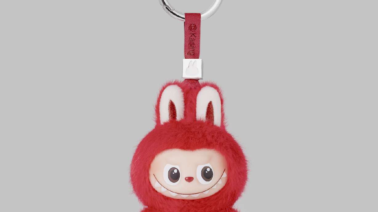 This image provided by Pop Mart shows Pop Mart's mini version of its popular Labubu plush toys.