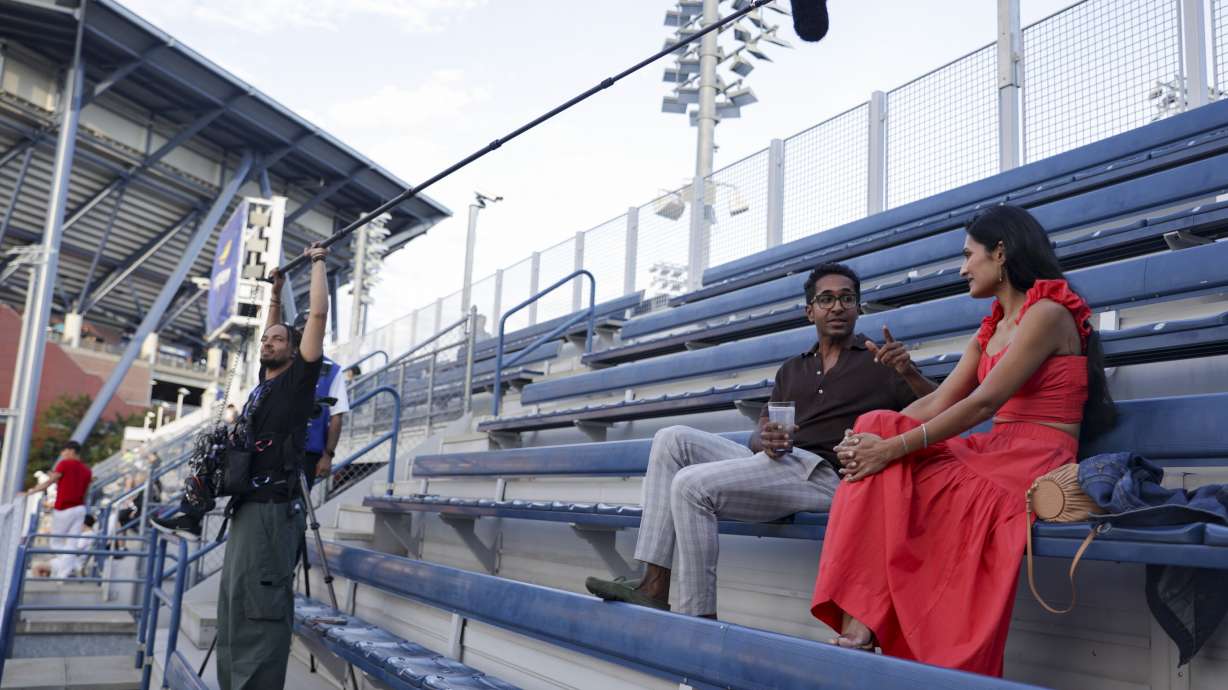 Game Set Matchmaker's Prianca and Saad are filmed on a date at the 2025 US Open on Tuesday, Aug. 19, 2025, in Flushing, NY.