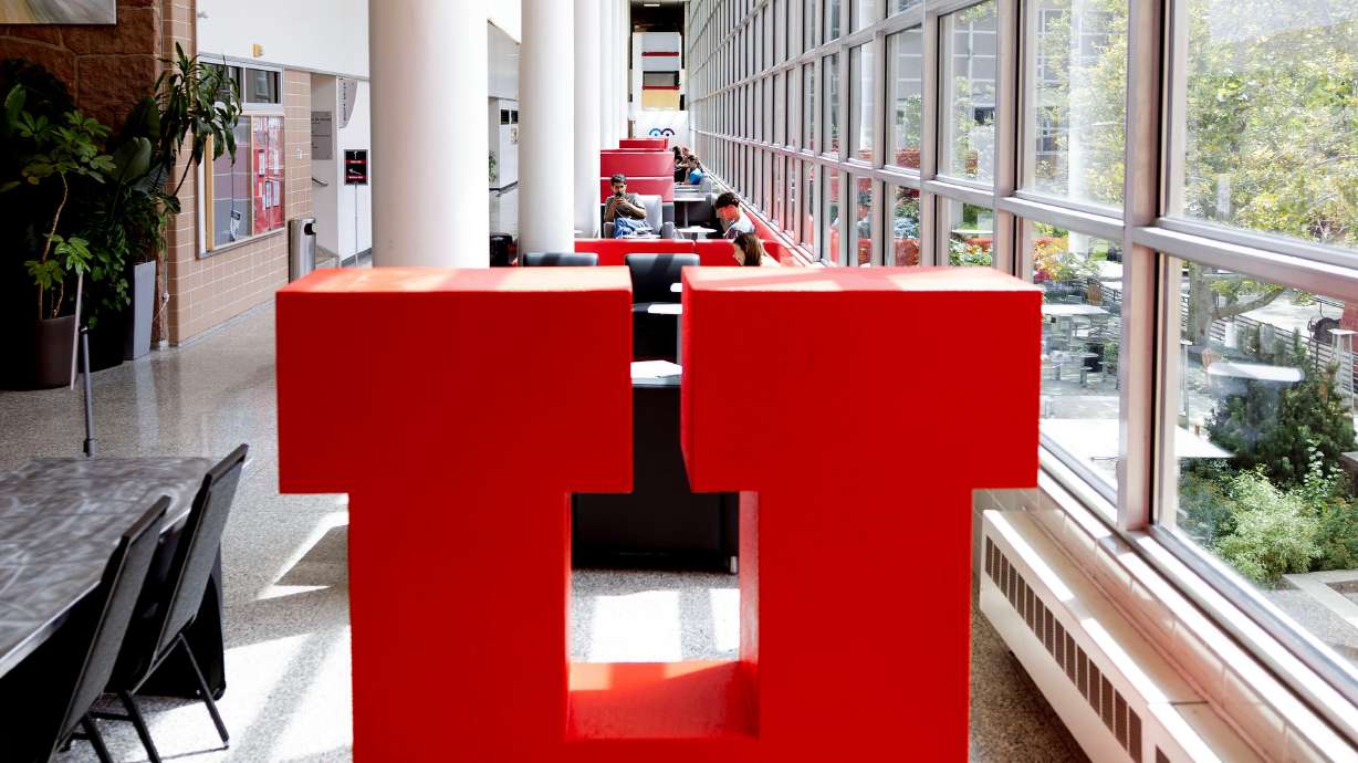 Students are pictured in the Olpin Union at the University of Utah in Salt Lake City on Wednesday.