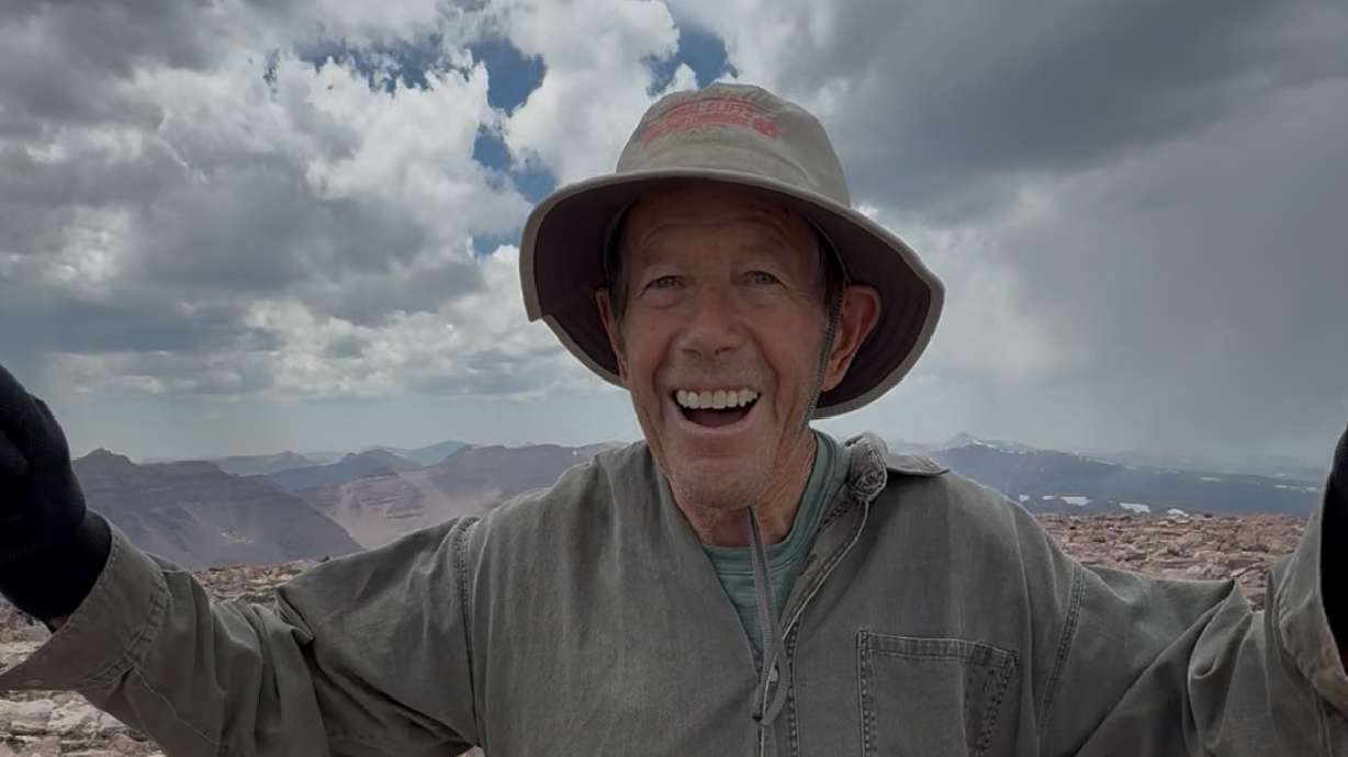 Kent Stanford reaches the summit of Kings Peak, the last of the highest peaks in each county in Utah that he has climbed. Stanford completed his challenging hike of those peaks in Utah on July 31.