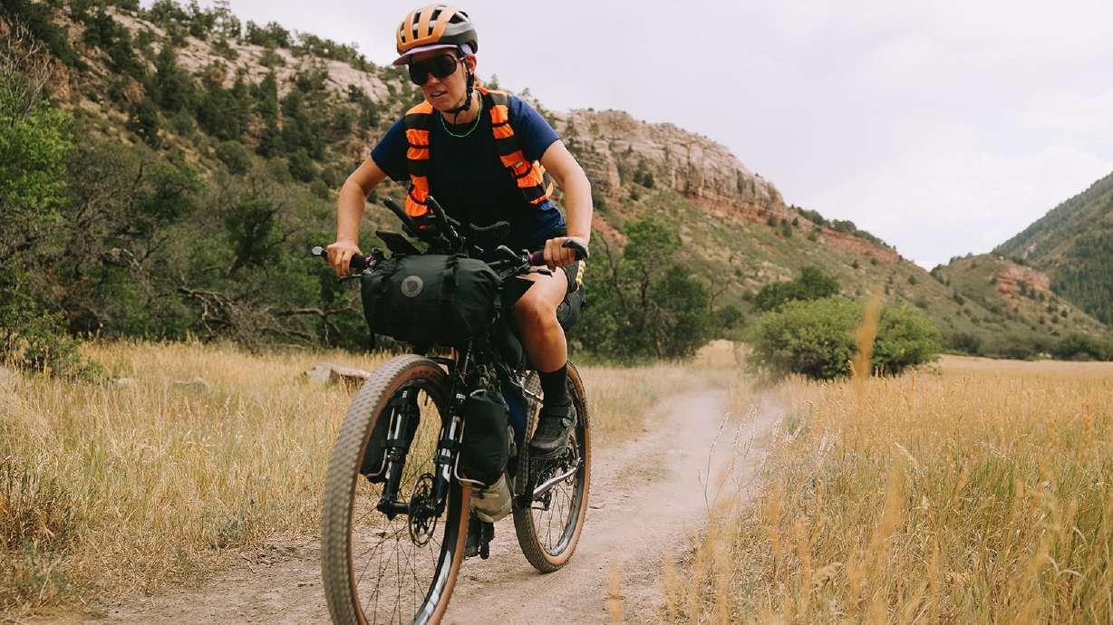 Sarah Swallow is the first person to ride the Adventure Cycling Association’s newest route called the Golden Gravel Trail. Swallow started her journey on Wednesday.