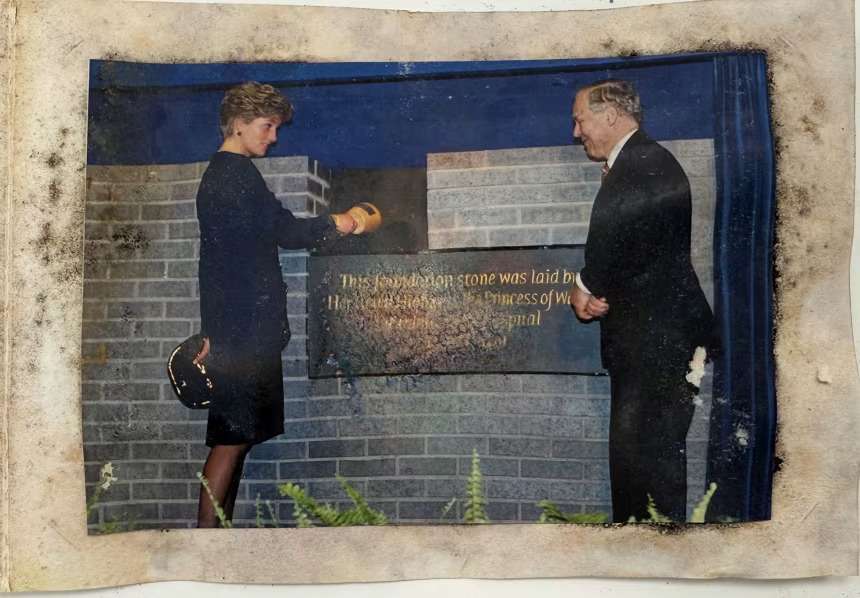 Princess Diana attends the sealing of a time capsule at a children's hospital in London in March 1991. The contents of the time capsule were unearthed on Thursday.