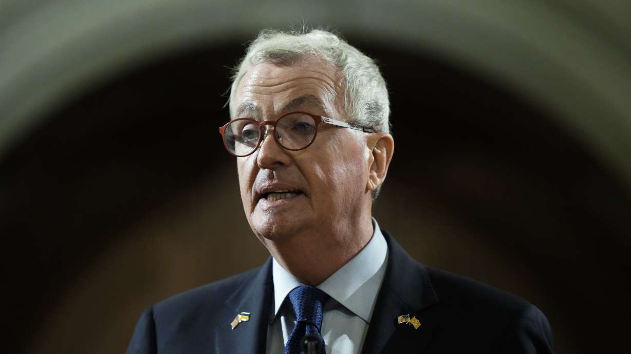 New Jersey Gov. Phil Murphy at the Statehouse, Jan. 9, 2024, in Trenton, N.J. On Wednesday, Murphy signed a law allowing the composting of human bodies in his state.