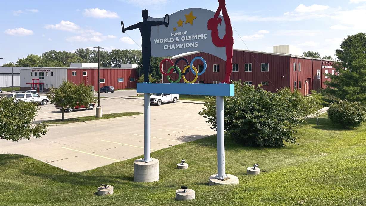 The Chow's Gymnastics & Dance Institute is seen Aug. 4, 2025, in West Des Moines, Iowa.