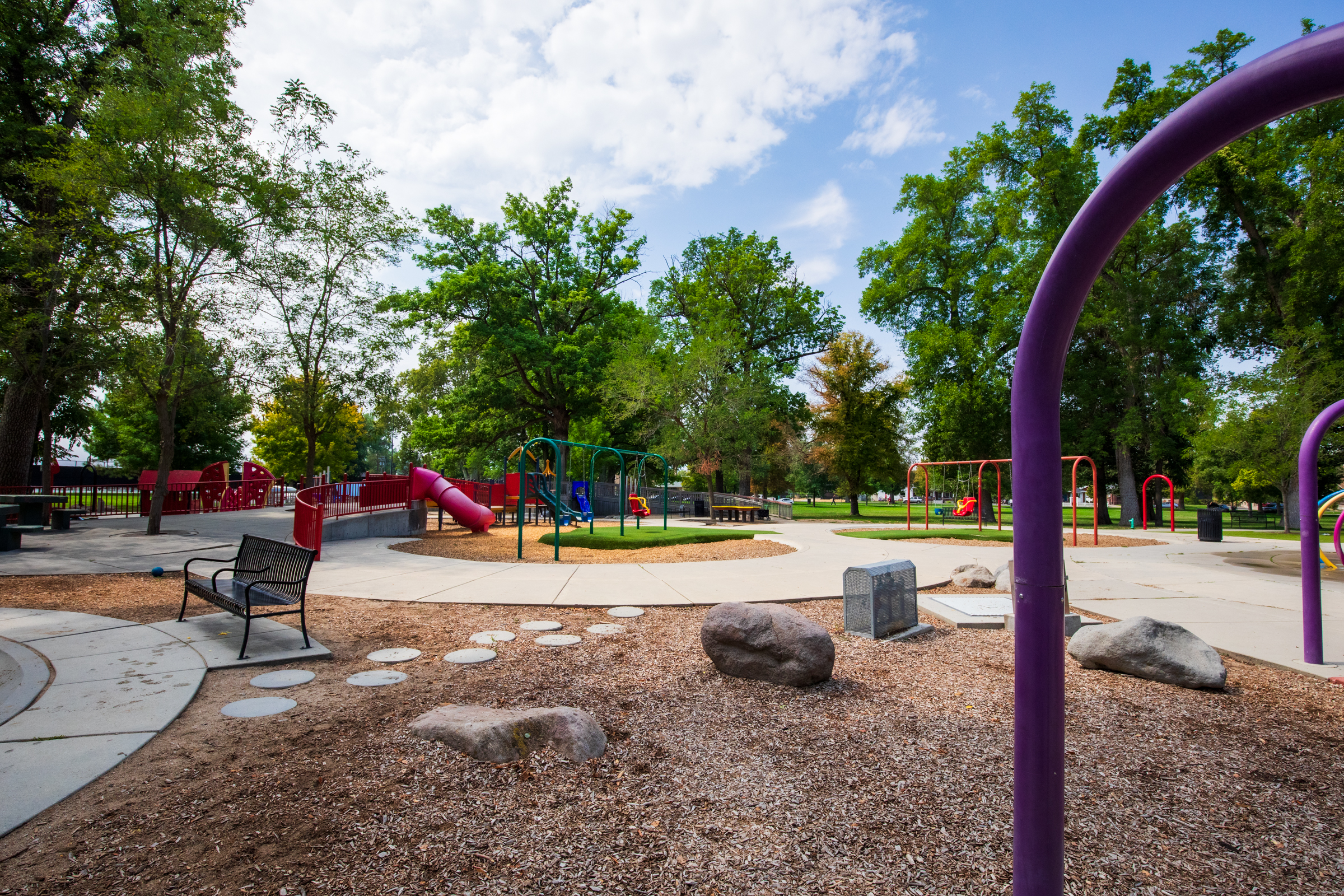 Rotary Play Park within Liberty Park in Salt Lake City is pictured on Thursday. The area will be closed beginning on Tuesday for the construction of an upgraded, all-ages, all-abilities play area.