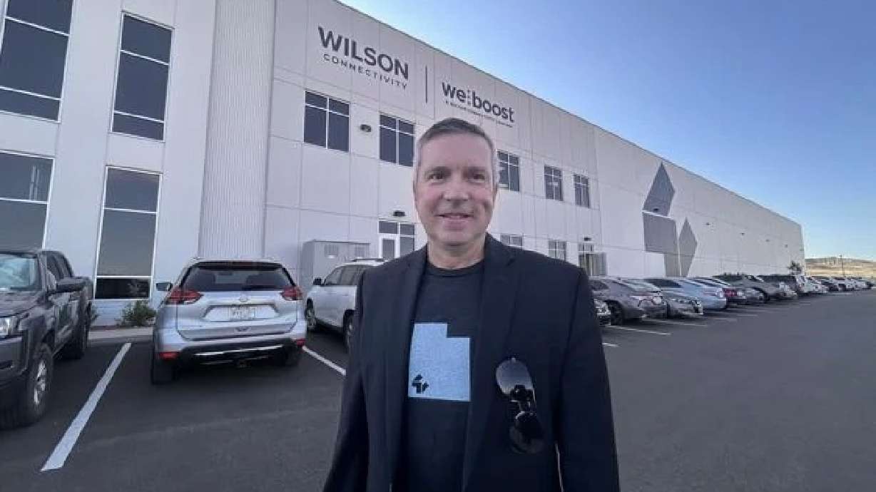Bruce Lancaster, CEO of Wilson Connectivity, stands outside the company's new manufacturing headquarters in St. George, Wednesday. Lancaster said the new headquarters shows the company's commitment to local manufacturing.