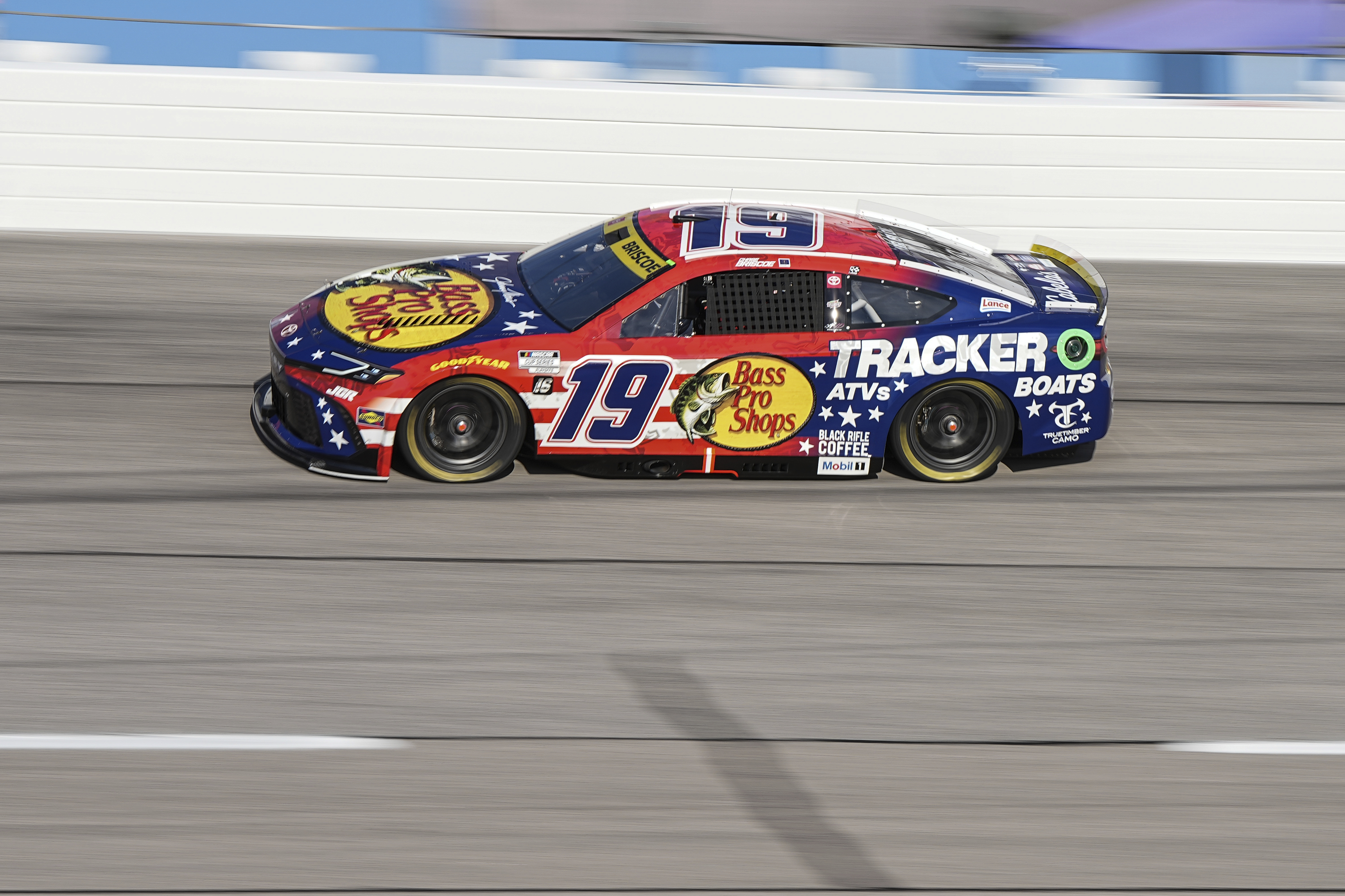 Chase Briscoe steers through Turn 2 during a NASCAR Cup Series auto race at Darlington Raceway, Sunday, Aug. 31, 2025, in Darlington, S.C. 