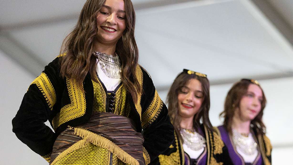 Dancers with the Hellenic Dance and Cultural Arts School perform during the opening day of the Greek Festival in Salt Lake City on Sept. 6, 2024. This year's festival takes place starting Friday.