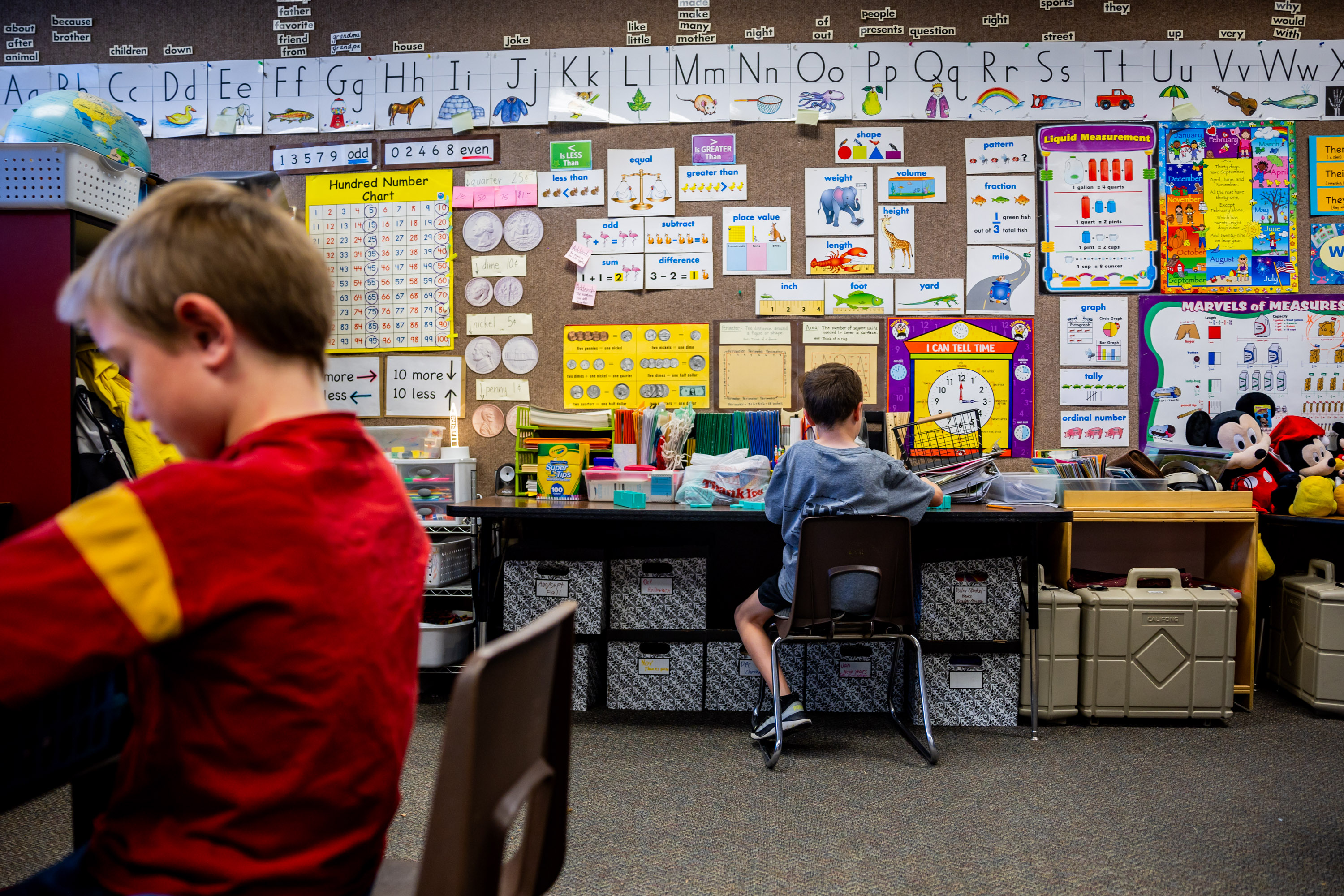 Students attend second-grade class at Manti Elementary School in Manti on March 24. Utah's public schools are receiving a record $111 million in land grant trust distributions this year.