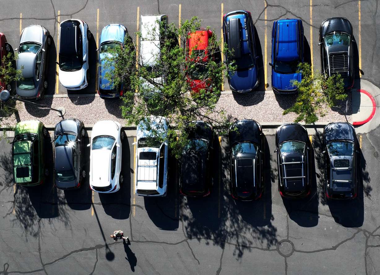 A parking lot is pictured by the Marriott Library at the University of Utah in Salt Lake City on Tuesday. Recently announced changes regarding class scheduling at the U. have led to a social media firestorm and significant student pushback.