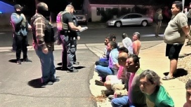 The ACLU of Utah is voicing concern with increasing cooperation between local law enforcement and federal immigration officials. The photo comes from a May 14, 2025, operation involving police in Washington in southern Utah and Immigration and Customs Enforcement agents.