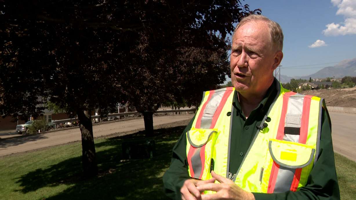 Gordon Haight, Provo Public Works director, speaks with KSL-TV on Tuesday. Haight said the city is investigating why the Hansens' home was affected so heavily by flooding on Aug. 27.