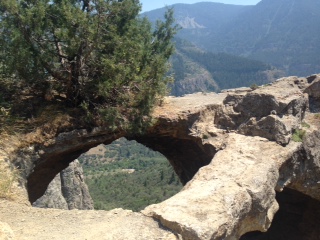 The view on top of the Wind Cave in Logan Canyon.