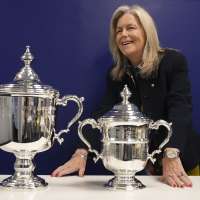For decades, US Open women's champs got a smaller replica trophy than the men. Now they're equal