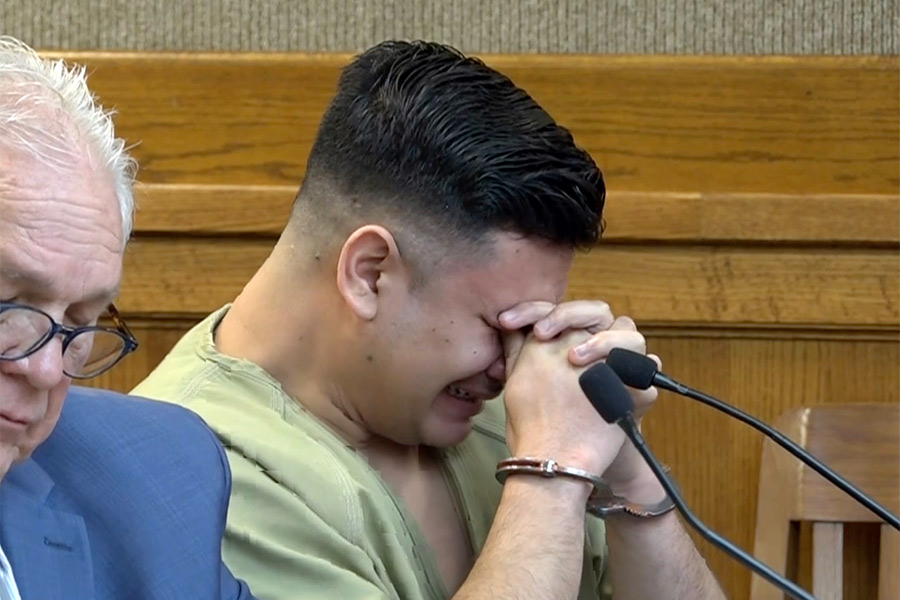 Luis Garcia-Diaz during his sentencing in Idaho Falls on Tuesday. Garcia-Diaz caused a crash that killed six people in May 2024.