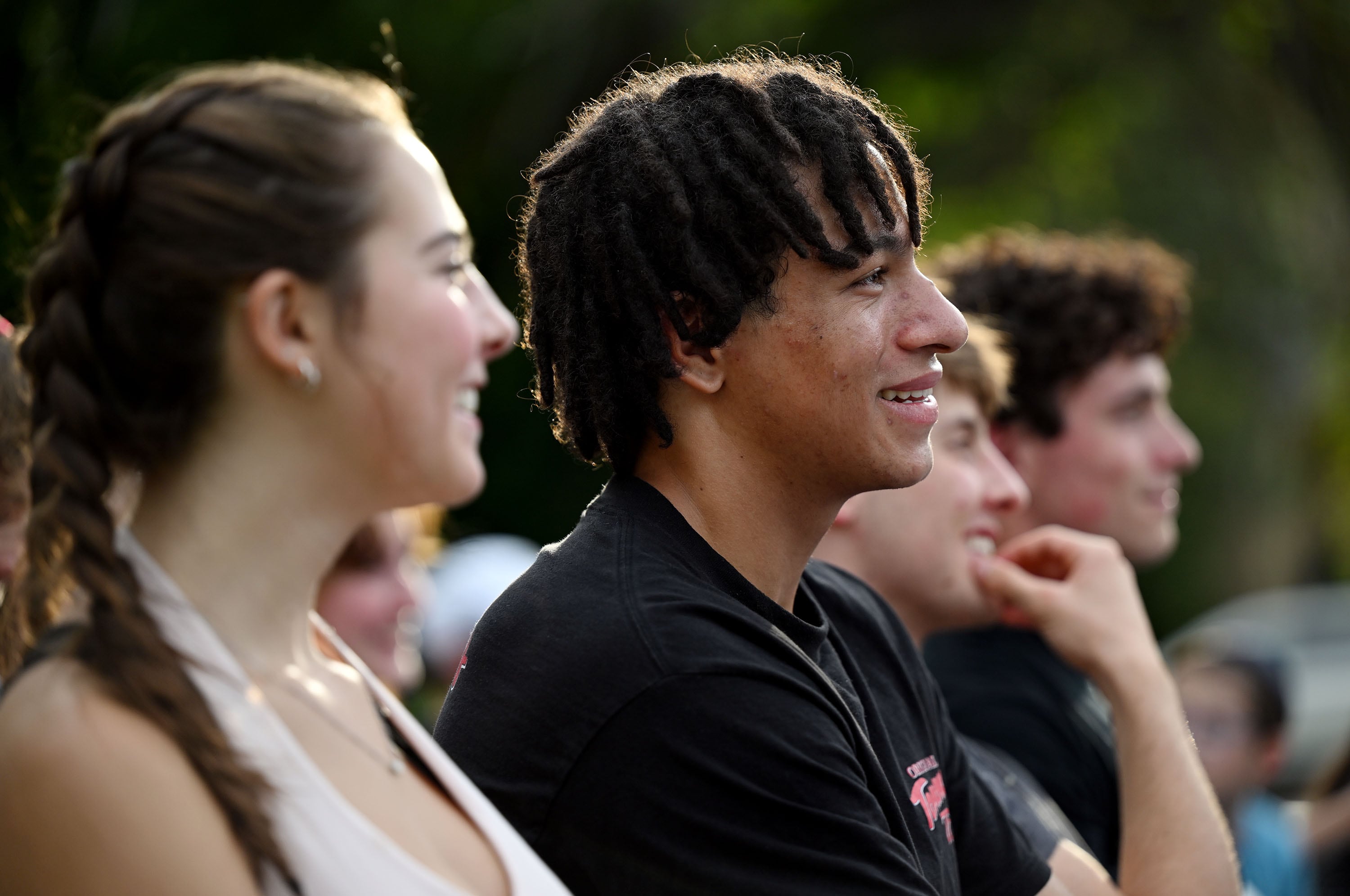 Andre Hudson and Lila Mann join other students, guests and visitors at the grand opening of the Mel Meister Chabad Lounge, Wednesday. The space is the first in the University of Utah's 175-year history.
