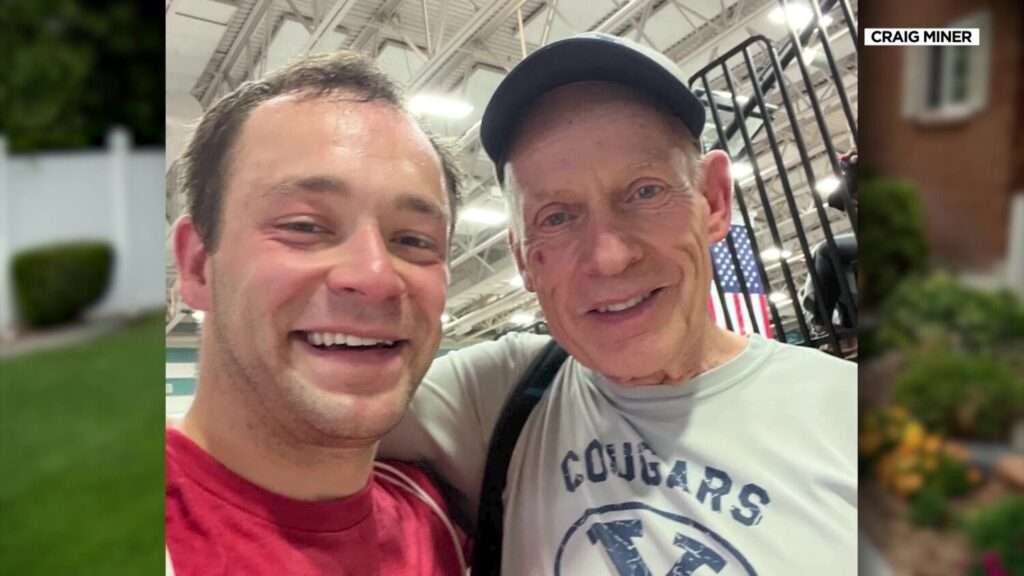 Matthew Daines and Craig Miner are shown in this undated photo. Daines was killed in a suspected DUI crash after heroically saving his wife on Sept. 3, in Springville.