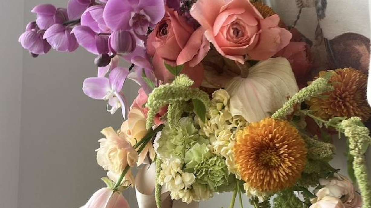 Floral arrangement done by Morgan Cullimore, of North Ogden.