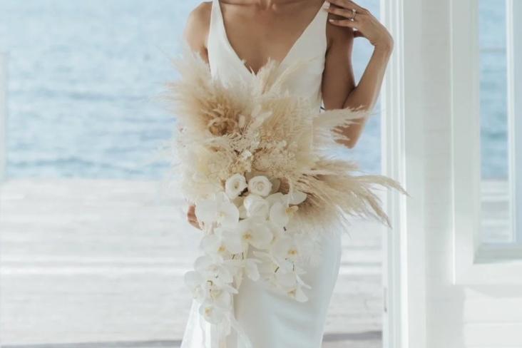 A wedding floral arrangement by Morgan Cullimore, of North Ogden.