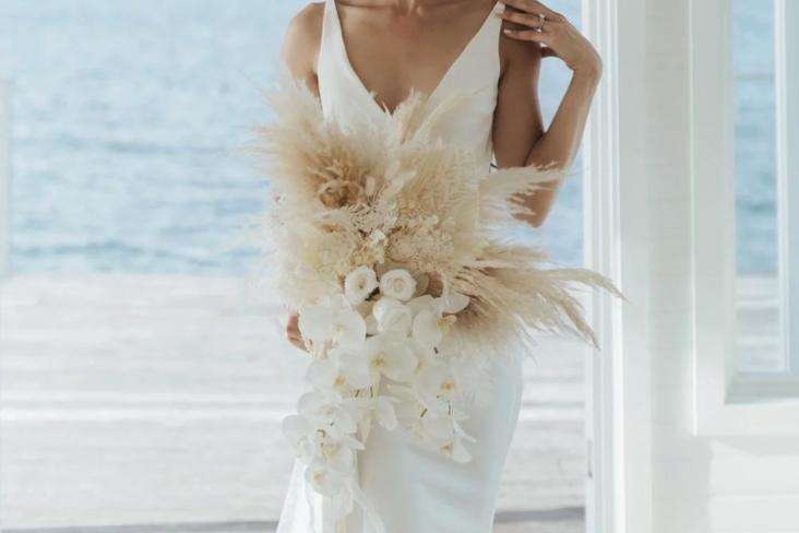 A wedding floral arrangement by Morgan Cullimore, of North Ogden.