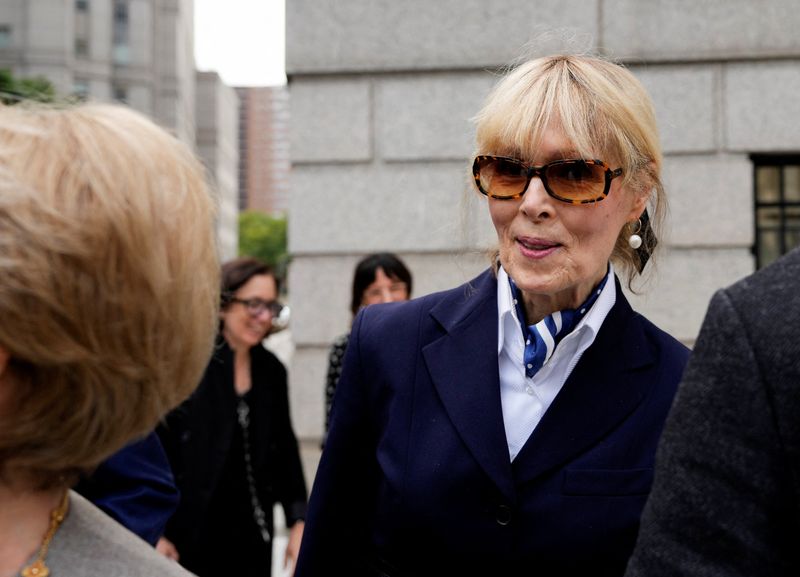 Writer E. Jean Carroll leaves the 2nd U.S. Circuit Court of Appeals in Manhattan, N.Y., Sept. 6, 2024. A federal appeals court on Monday refused to throw out an $83.3 million jury verdict against President Donald Trump for damaging her reputation.