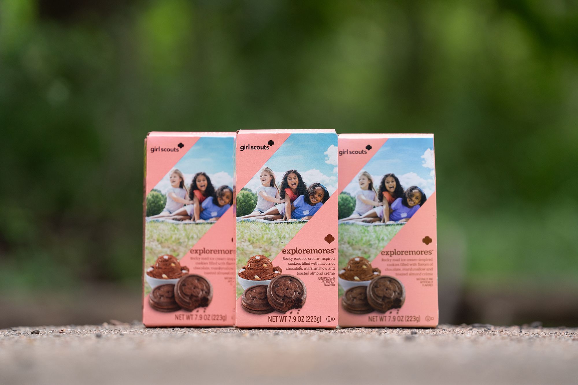 New Rocky Road-inspired Girl Scout cookies called "Exploremores" go on sale starting in January.