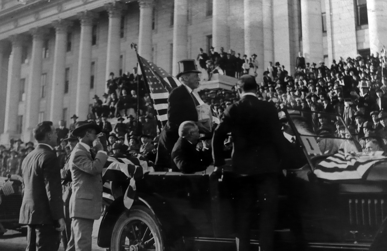 President Woodrow Wilson during a visit to Utah in 1919.