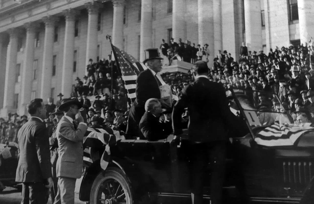 President Woodrow Wilson during a visit to Utah in 1919.
