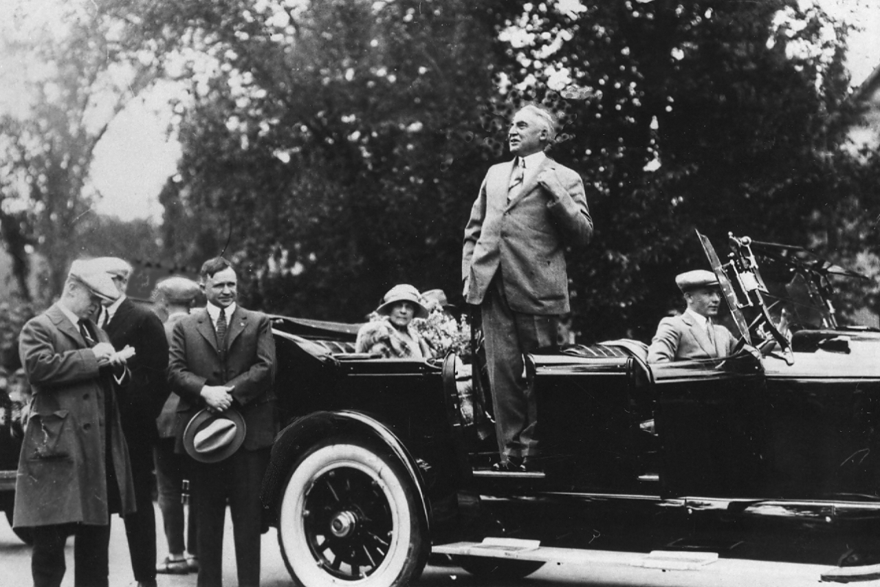 President Warren G. Harding during a visit to Utah in June 1923.