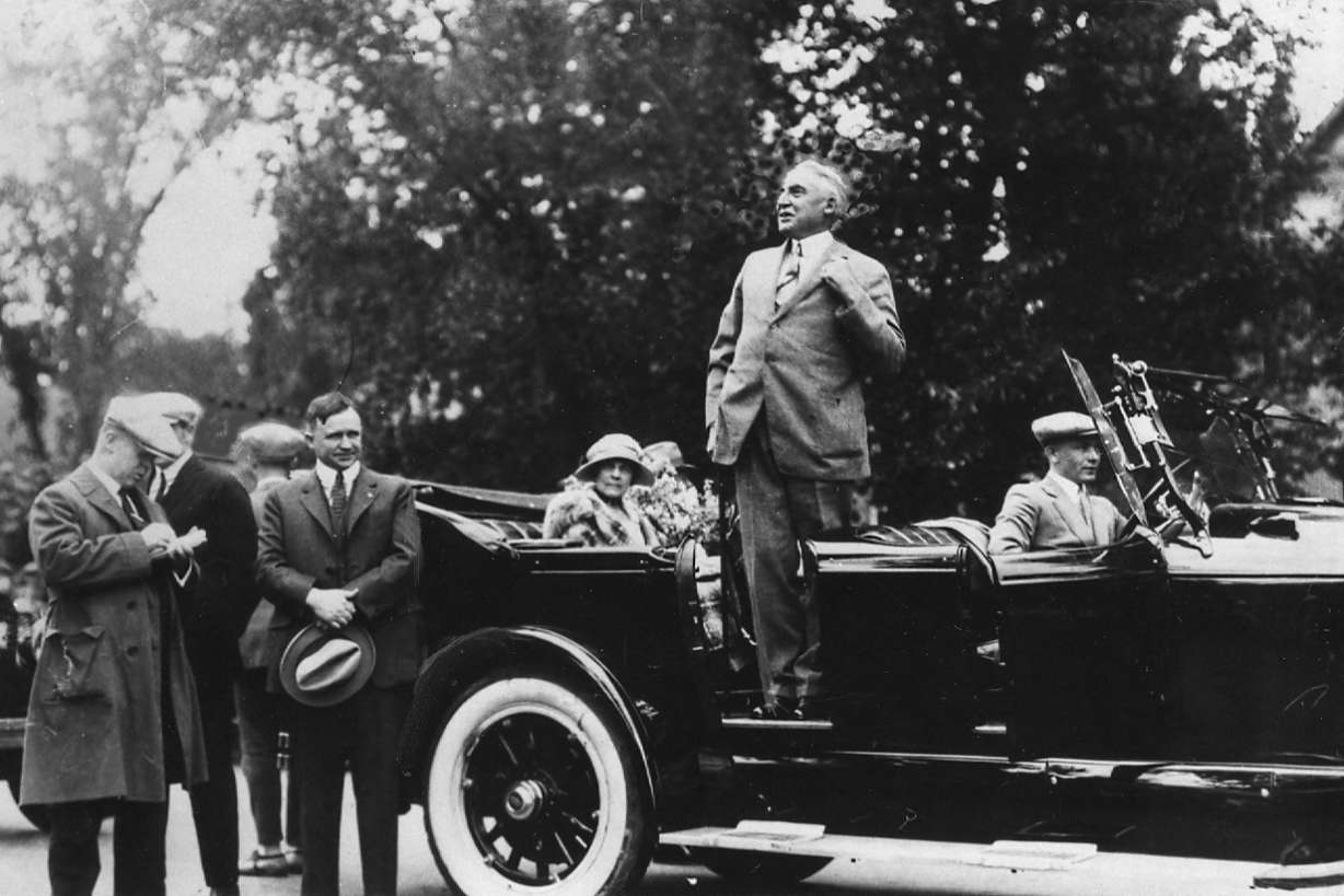 President Warren G. Harding during a visit to Utah in June 1923.