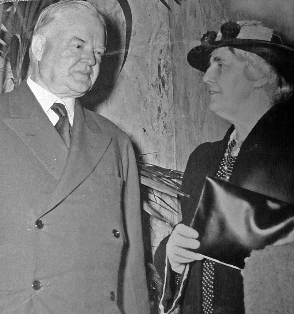 President Herbert Hoover during his 1932 visit to Utah.