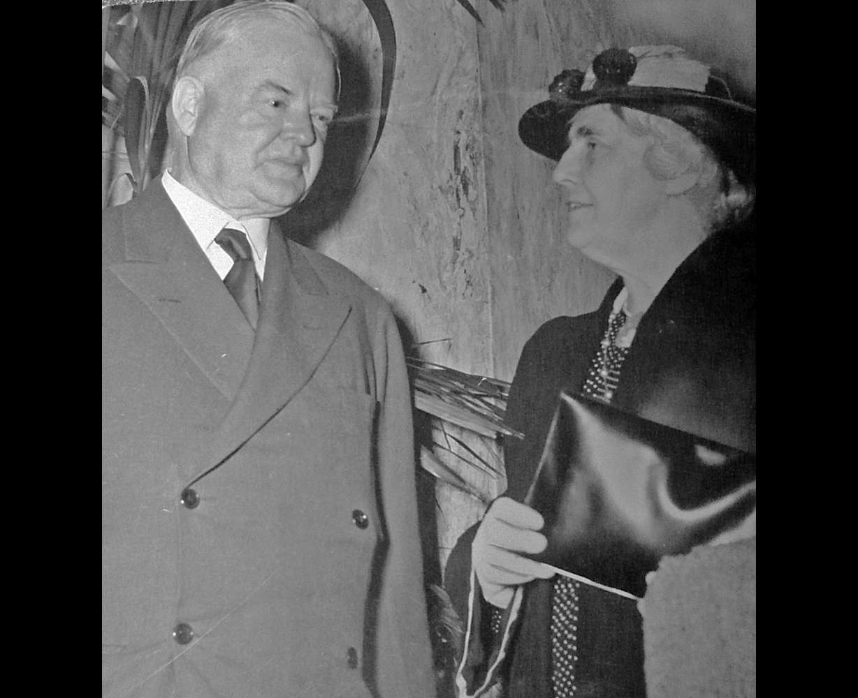 President Herbert Hoover during his 1932 visit to Utah.