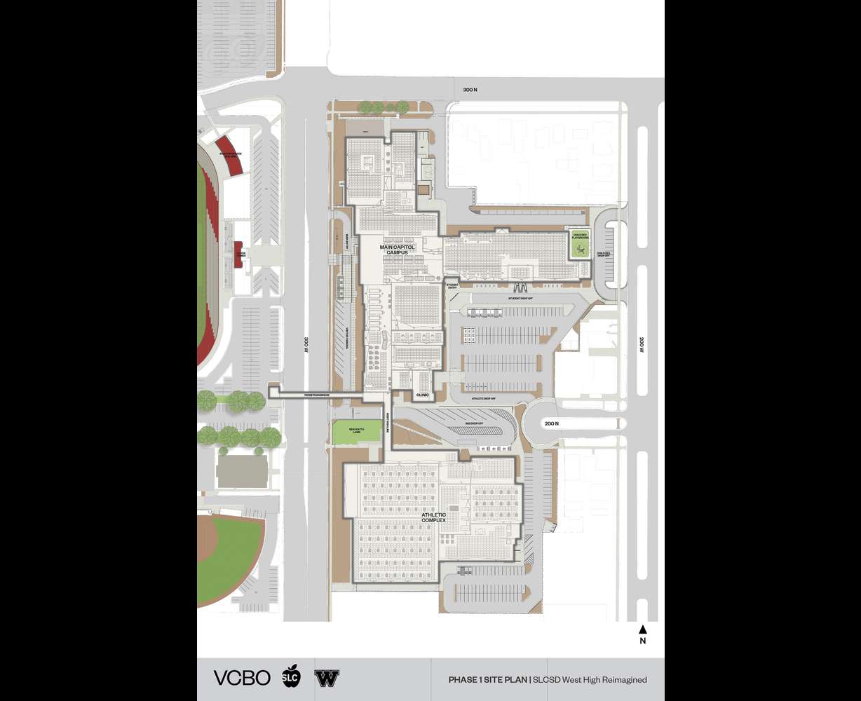 A site plan shows the location of the new West High School.