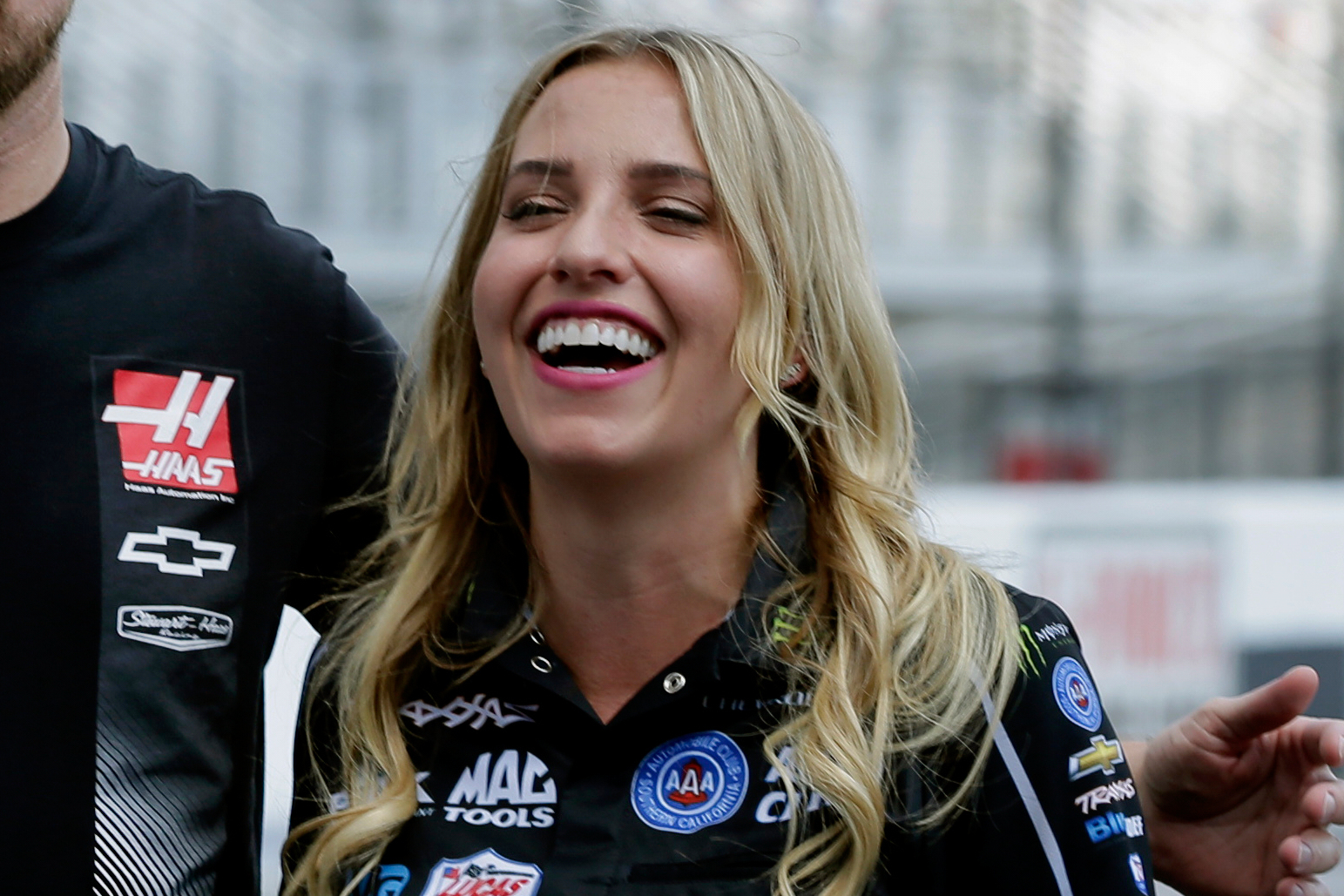 FILE - NHRA drag racer Brittany Force is photographed at Charlotte Motor Speedway's ZMax Dragway in Concord, N.C., during a news conference Wednesday, Sept. 7, 2016. 