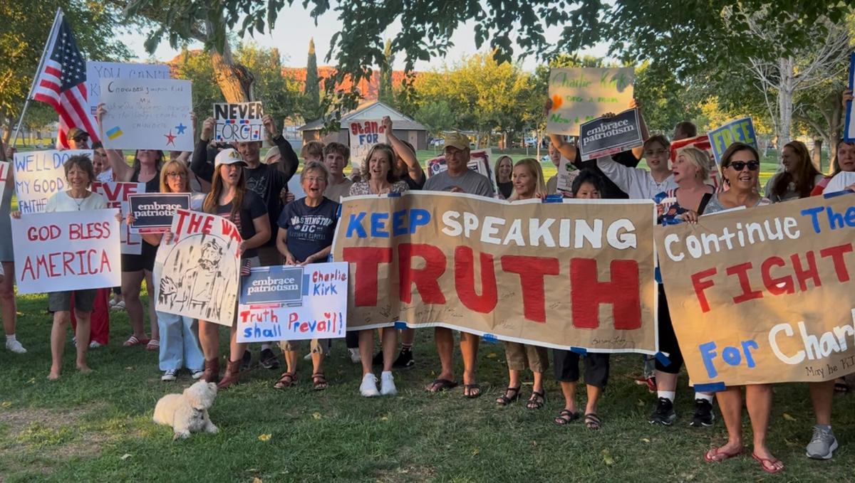 'His example will live on': Hundreds gather in St. George to honor life of Charlie Kirk