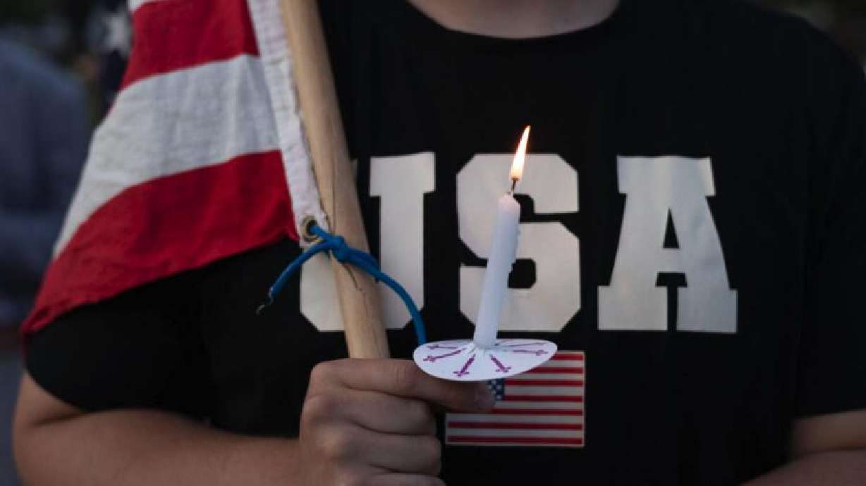 A vigil for Charlie Kirk is held at Memorial Park in Provo on Friday. Details about the public memorial service to be held for activist and author Charlie Kirk were announced on Saturday.