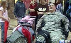 Wounded Utah soldier returns home for holidays
