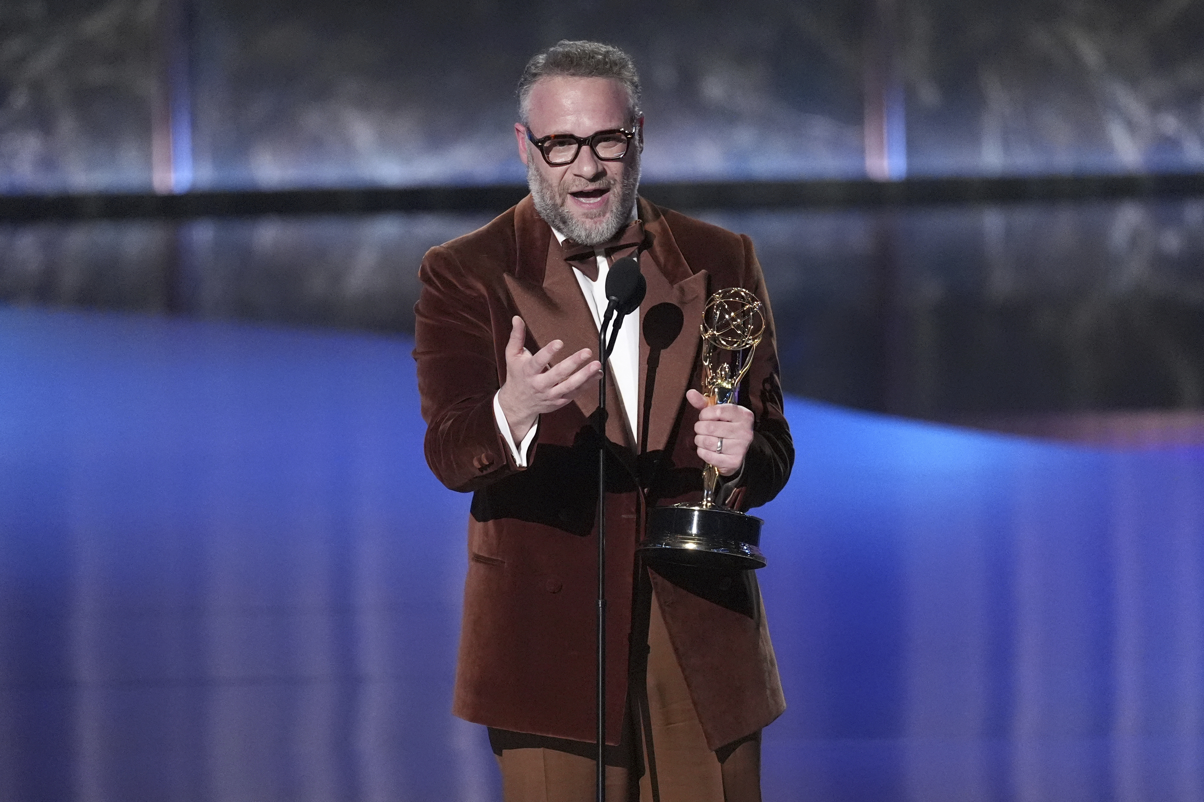 'The Studio' and Seth Rogen have record-setting Emmys. Noah Wyle and 'The Pitt' get top drama wins