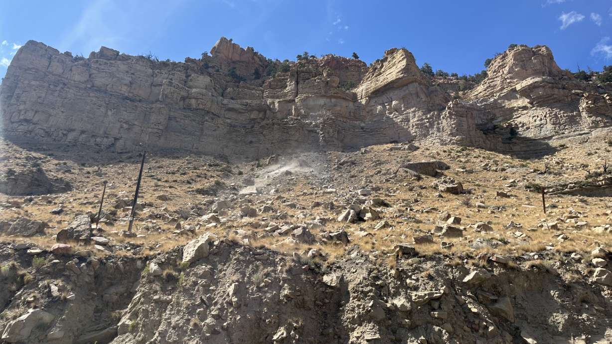 U.S. 6 was closed north of Helper in Carbon County for a time on Sunday due to a rockslide, according to transportation officials.