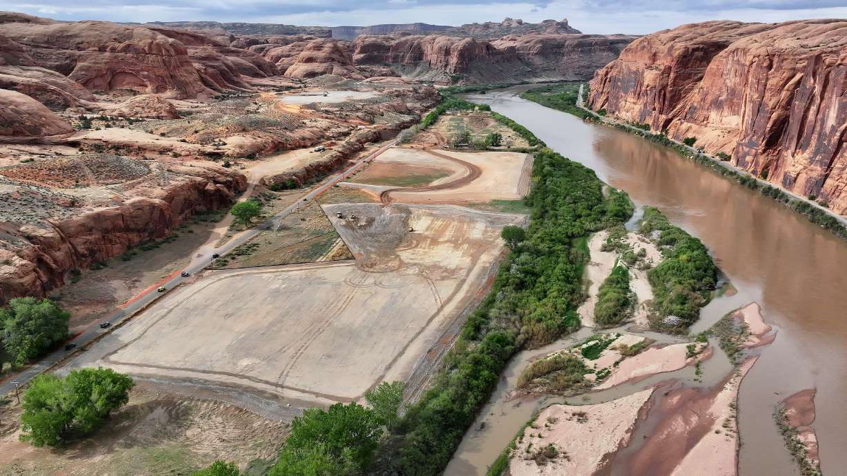 The 180-acre Kane Creek development site along the Colorado River near Moab on April 26, 2024. Rural counties are advocating for full PILT funding and speedy reauthorization of the Secure Rural Schools program.