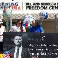 Moments of hope, faith and resilience outside Turning Point headquarters