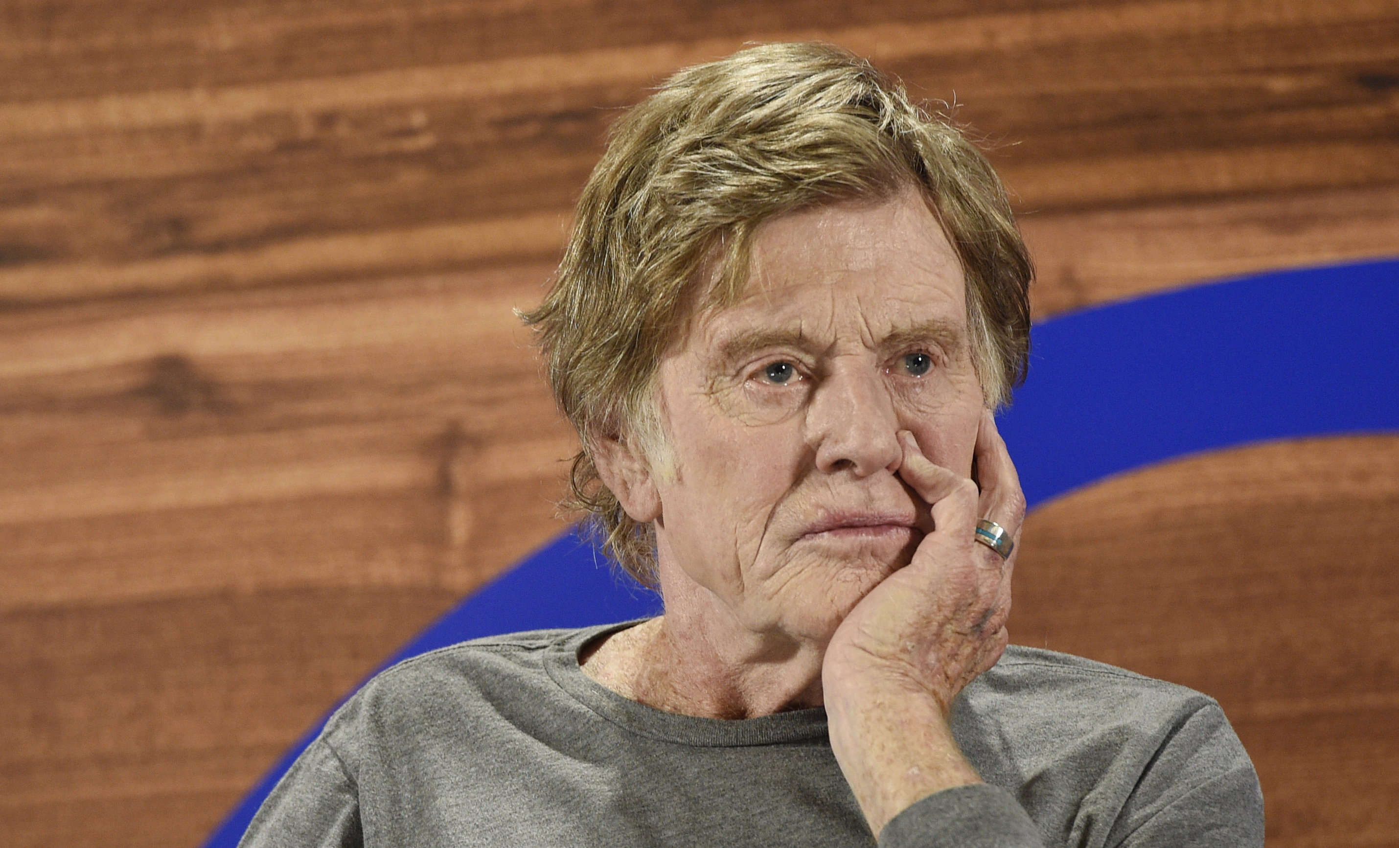 Robert Redford at the opening day press conference of the 2018 Sundance Film Festival on Jan. 18, 2018, in Park City. Redford died at the age of 89 on Tuesday.
