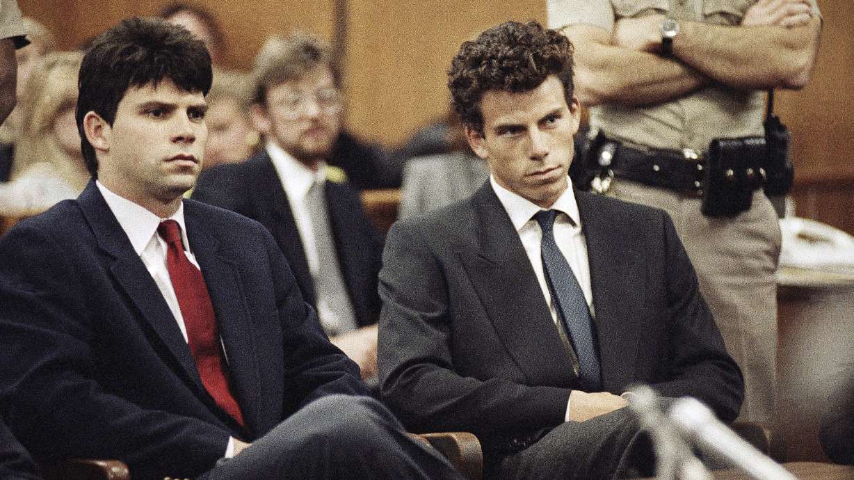 Lyle and Erik Menendez in Beverly Hills Municipal Court on March 12, 1990. A California judge rejected a request for a new trial for the brothers on Tuesday.