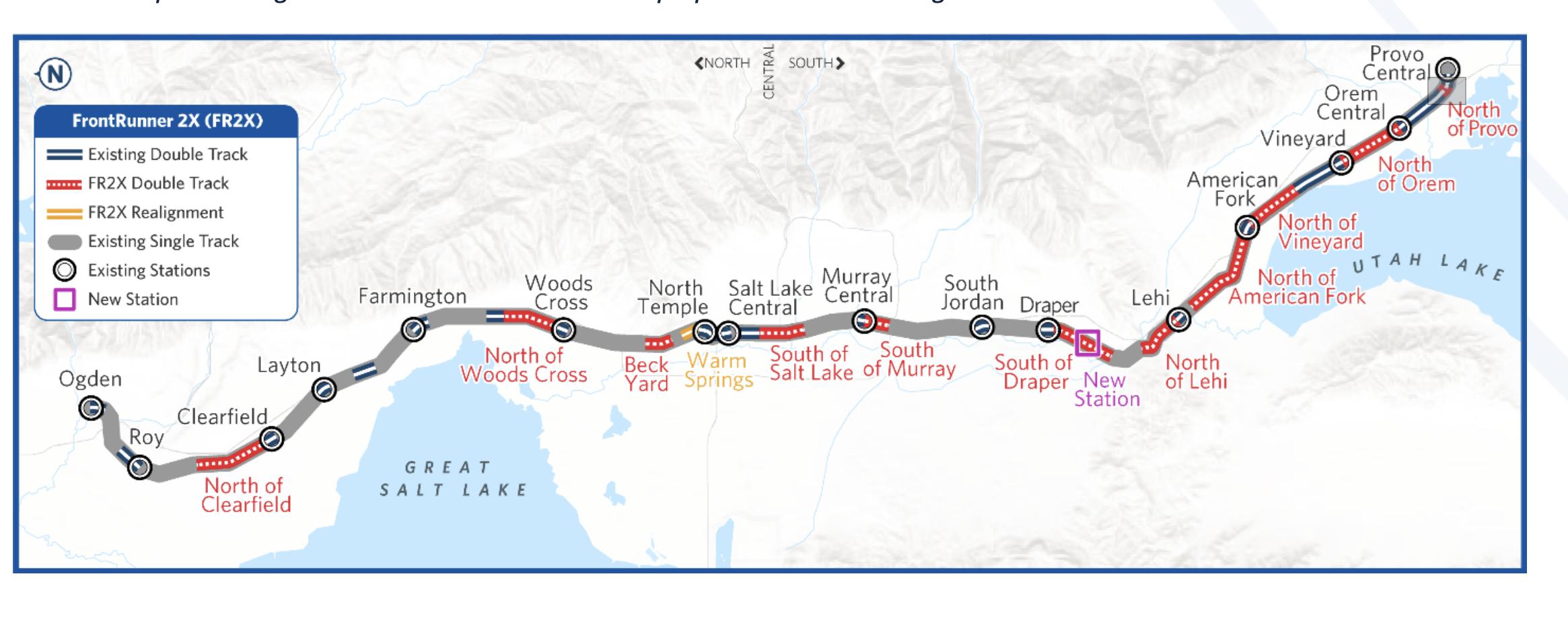 UTA and UDOT are planning on adding double tracks to 11 areas along the FrontRunner system to increase ridership and train frequency.