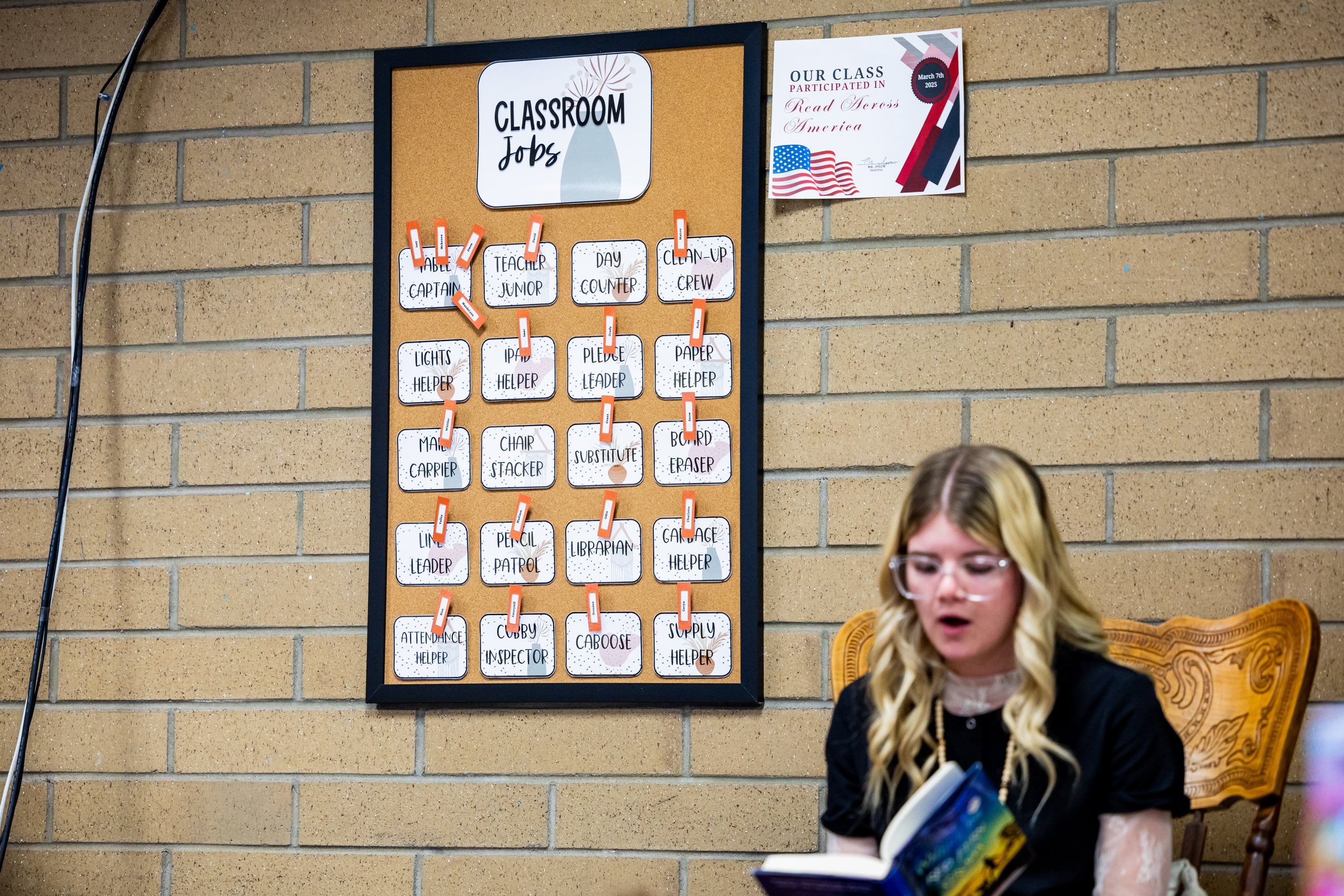 Second grade teacher Kelsey Fullmer reads to students at Manti Elementary School in Manti on March 24. If the "Best States for Teachers" was an Olympics event, Utah would be standing on the medal podium, according to a recent WalletHub analysis.