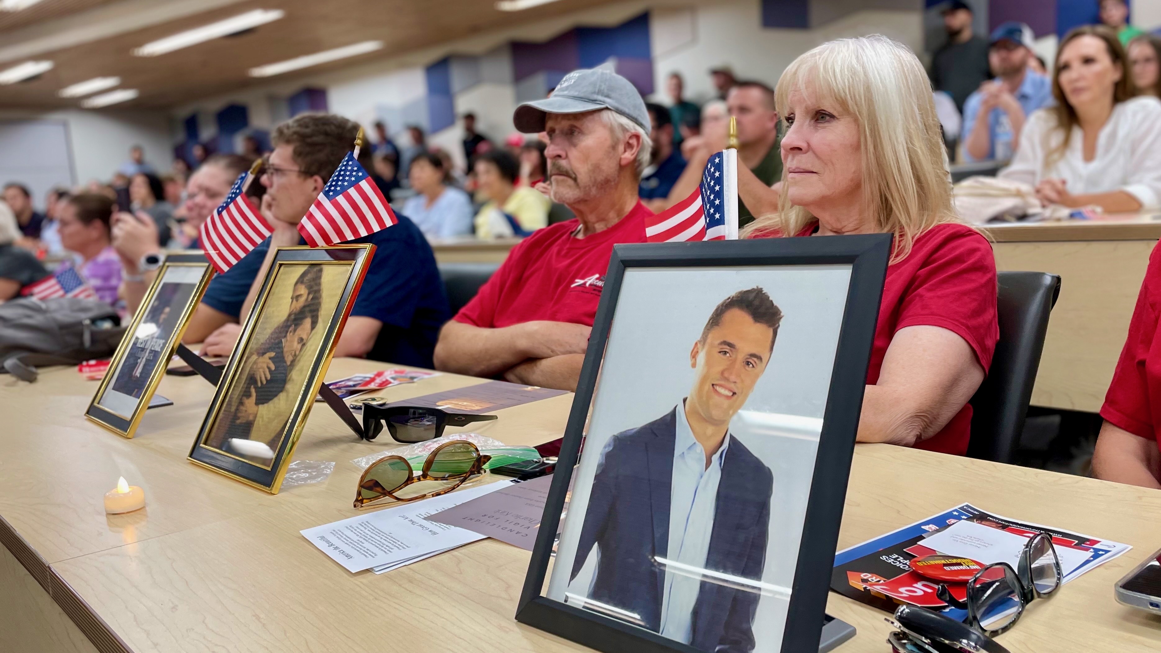 'Let's hold tight to his example': Charlie Kirk backers honor slain conservative activist at WSU vigil