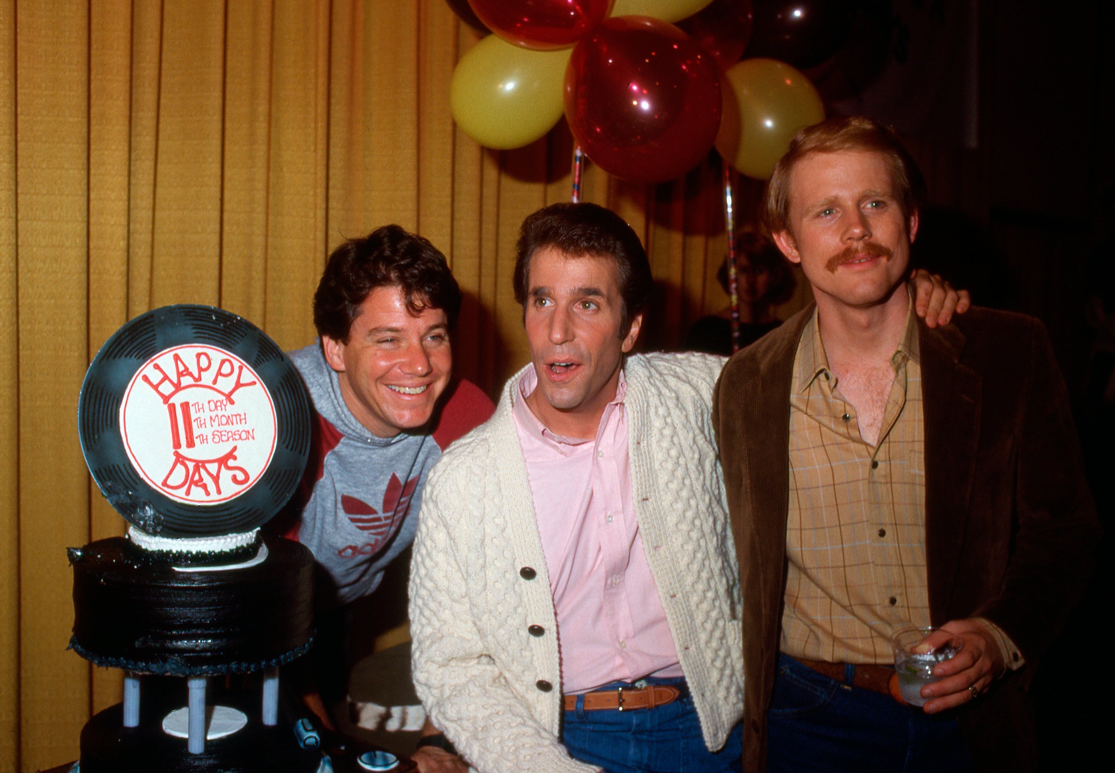 Anson Williams, Henry Winkler and Ron Howard Celebrate 11 seasons of "Happy Days," Nov. 11, 1983.